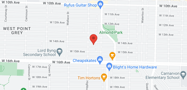 map of 3744 W 14TH AVENUE
